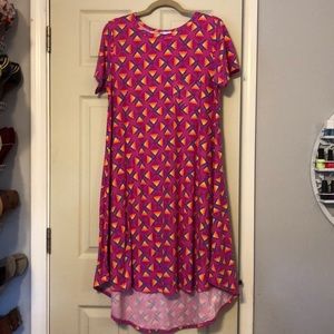 Medium Lularoe Carly neon pink